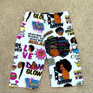 Black Queen biker shorts